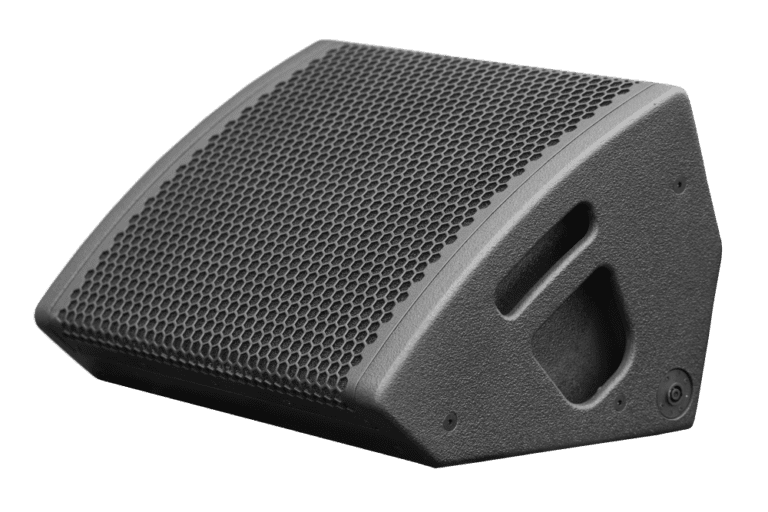 A close up of the side of a speaker