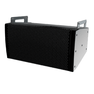 A black and white picture of an external speaker.