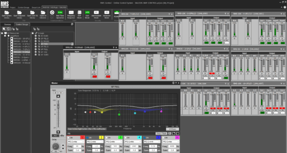 A computer screen with multiple different types of audio equipment.